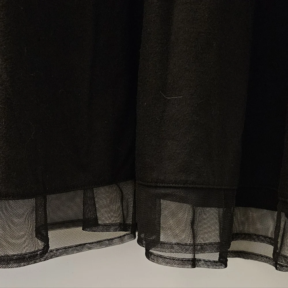 Lane Bryant Sheer Trim Black Long Sleeve Top - Picture 5 of 5